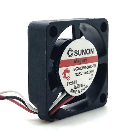 For Sunon 2.5cm 2506 5V 25X25X6 mm ultra thin 6mm micro fan  mc25060v1-000c-f99 set top box router cooling fan ► Photo 1/4