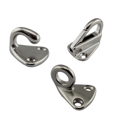 5PCS 316 Stainless Steel Fender Hook Spring Clip Fender Eye Hook Marine Boat Hardware Fending Hook ► Photo 1/6