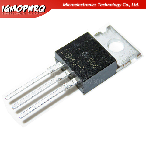 10pcs D880 TO220 Transistor D880 (Y) NPN Silicon Power Transistors 3A / 60V / 30W TO-220 - A1265 2SD880 ► Photo 1/1