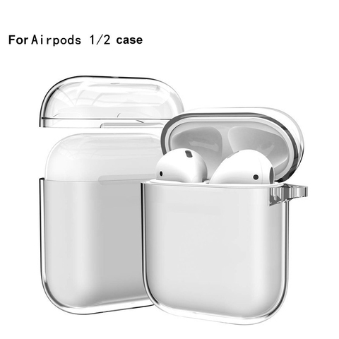 Transparent Cases For AirPods Cases Bluetooth Wireless Earphone Protective Cover For Airpods 2 1 PC Clear Hard Case Shell ► Photo 1/6