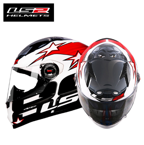 LS2 FF358 Full Face motorcycle helmet Wit  Men Women  Racing Capacetes ls2 Casco Moto Capacetes de Motociclista ► Photo 1/6