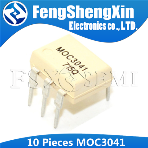 10pcs/lot MOC3041 DIP-6 MOC3041M OPTOISOLATORS TRIAC DRIVERS ► Photo 1/2