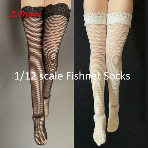 1/12 Scale Female Figure Accessory Lace Stockings Fishnet Socks Clothes for 6 Inches TBLeague T01 T03 Action Figures ► Photo 1/6