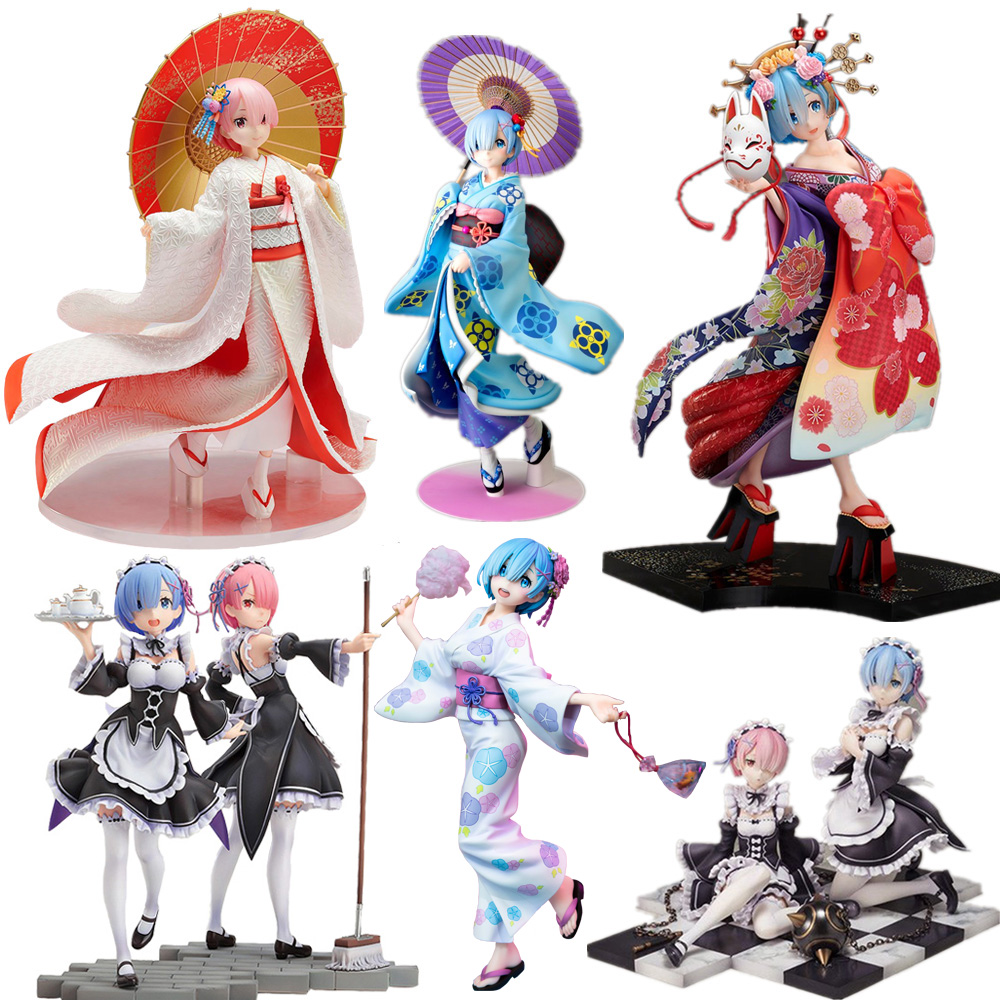 Price History Review On 22cm Re Life A Different World From Zero Rem Ram Emilia Re Zero Action Figures Toys Anime Figure Toys For Kids Children Gifts Aliexpress Seller