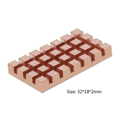 32x18MM M.2 SSD 2260 NGFF 2242 Computer Laptop Solid Hard Disk Ultra-thin Copper Fin Cooling Cooler Heat Sink Radiator 2/3/4mm ► Photo 1/6
