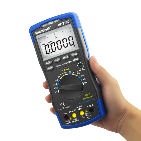 HoldPeak HP-770D True RMS Digital Multimeter Auto Range Multimetro 40000 Counts Measure Ohm Volt Amp Capacitor Tester ► Photo 1/6