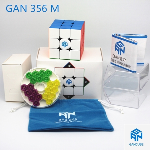 Fast delivery GAN cubes GAN 356 M stickerless 3x3 Speed cube Magnetic Professional Speed cube GAN356M 3x3 GAN 356 M Cubo Magico ► Photo 1/6