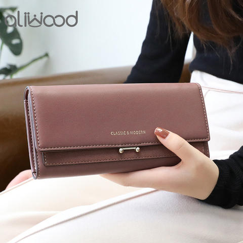 aliwood 2022 Brand Luxury Women Wallet Long Purse Clutch Large Capacity Female Wallets Lady Phone bag Card Holder Carteras Mujer ► Photo 1/6