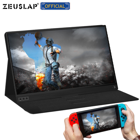 ZEUSLAP thin portable lcd hd monitor 15.6 usb type c hdmi for laptop,phone,xbox,switch and ps4 portable lcd gaming monitor ► Photo 1/6