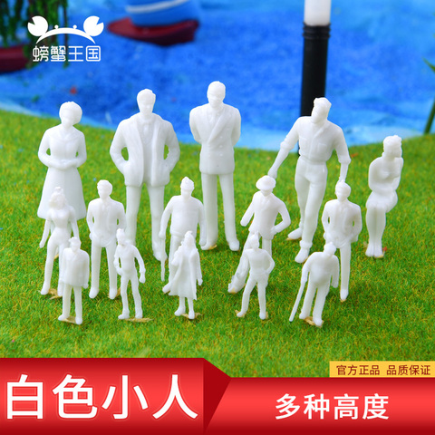 100pcs/lot 1:50 1:75 1:100 1:150 1:300 scale model people white plastic unpainted figure for Architecture train layout ► Photo 1/5