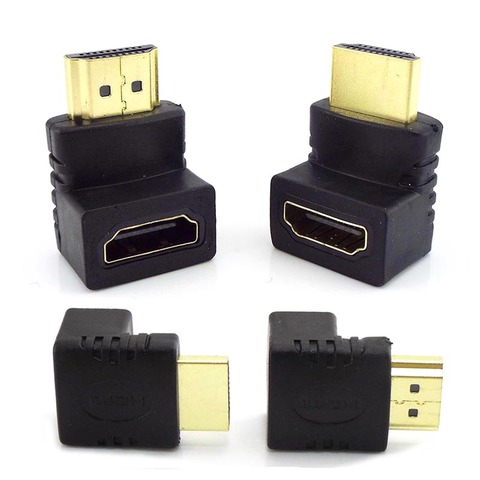 1/2/5Pcs HDMI-compatible Male To HDMI-compatible Female Adapter 90 Degree 270 Degree Angle Extender Cable Converter for HDTV L19 ► Photo 1/6