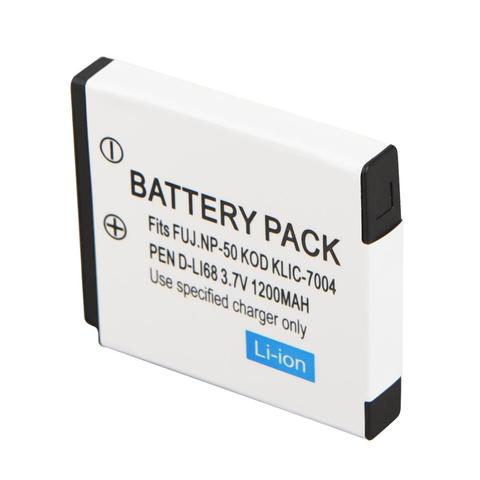 1200mAh NP-50 KLIC-7004 D-LI68 Rechargeable Camera Battery For FUJIFILM FinePix KODAK EasyShare PENTAX Optio S12 Backup Bateria ► Photo 1/6
