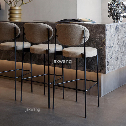 Bar Stool Nordic Modern Minimalist, High Seat Height Dining Chairs