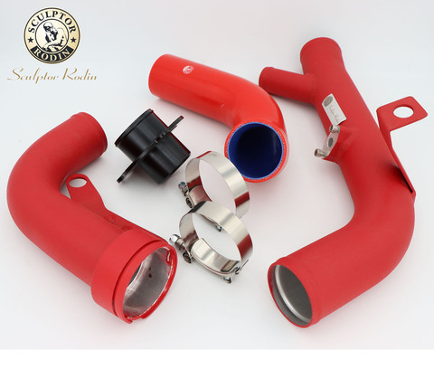 turbo discharge pipe  FOR TTS R20/Golf 5 6 Golf R/ ED30 mk5/ ED35 mk6/Scirocco R mk3/  A3 S3 2.0 TFSI K04 EA113 red ► Photo 1/6