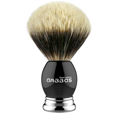 Anbbas Silvertip Badger Hair Shaving Brush,Black Resin & Alloy Design Handle for Men Wet Shaving,Handmade Badger Brush Gift ► Photo 1/6