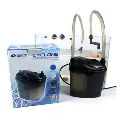 RESUN CY-20/CY20 3w External filter bucket aquarium fish jar aquarium silent filter 150L/H Coral Tank Filter Canister ► Photo 1/6