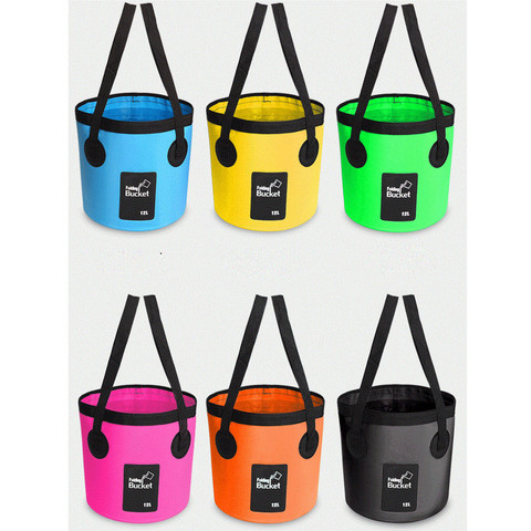 12L 20L portable bucket water storage bag storage bag waterproof water bag fishing folding bucket  ZM915 ► Photo 1/6