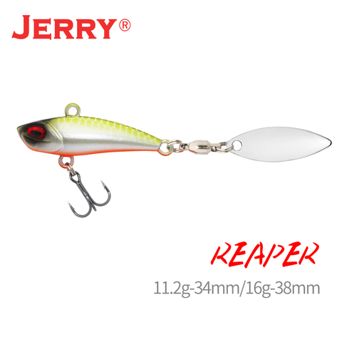 Jerry Reaper metal VIB vibration jigging sinking lead fishing lures willow saltwater freshwater bait wholesale ► Photo 1/6