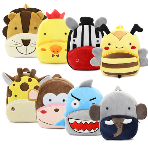 New Kawaii Stuffed Plush Kids Baby Toddler School Bags Backpack Kindergarten Schoolbag for Girls Boys 3D Cartoon Animal Backpack ► Photo 1/5