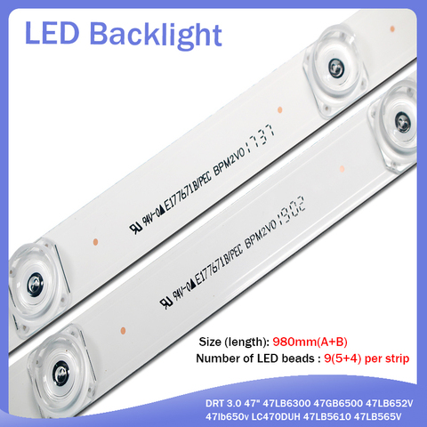 98cm LED Backlight Lamp strip 9 leds For LG 47