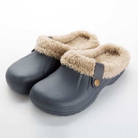 WEH men House Slippers PU Leather Warm Fur Slippers Home Slipper Indoor Floor Shoes for Female Winter clogs Fashion Slippers men ► Photo 1/6