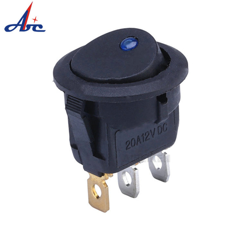 RS268 Angel Eye ON-OFF Blue led illumination 3pin rocker switch t120 12 volt rocker switch KCD1-101EN-8 ► Photo 1/6