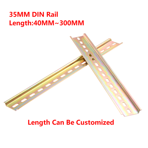 Universal Type 35mm Slotted DIN Rail Long 10cm 20cm 30cm Thickness 1mm for C45 DZ47 Terminal Blocks Contactor ► Photo 1/5