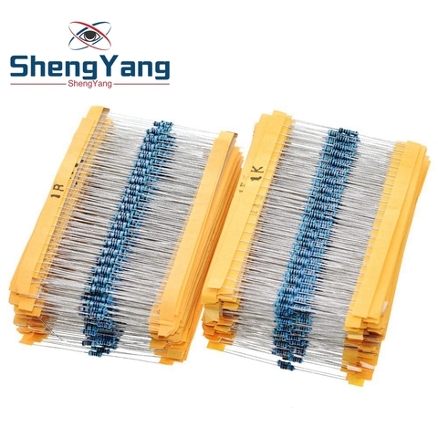 2600pcs 130 Values 1/4W 0.25W 1% Metal Film Resistors Assorted Pack Kit Set Lot Resistors Assortment Kits Fixed capacitors ► Photo 1/4