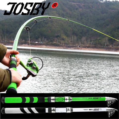 JOSBY Carbon Fiber Telescopic Carp Pesca Sea Fishing Rod Pole Portable Spinning Travel Ultralight 2.1M 2.4M 2.7M 3.0M 2022 NEW ► Photo 1/6
