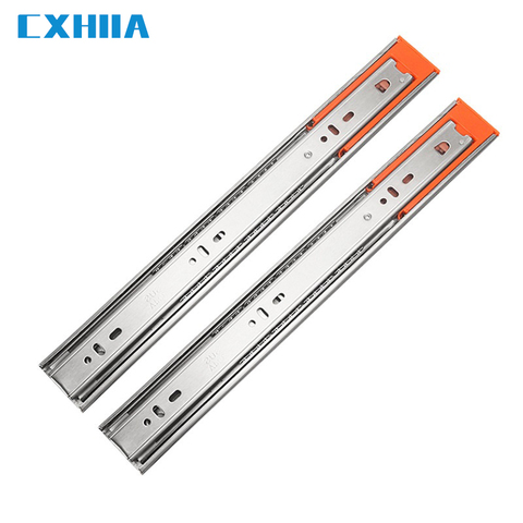 CXHIIA 1.0mm thick Stainless Steel Three-Section Soft Closing Drawer Slide 10