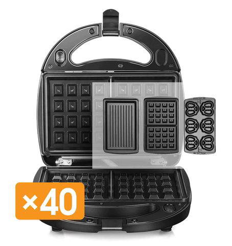 Multibaker REDMOND RMB-M604 multi baker appliance waffle maker grill sandwich omletnitsa donut electric ► Photo 1/6