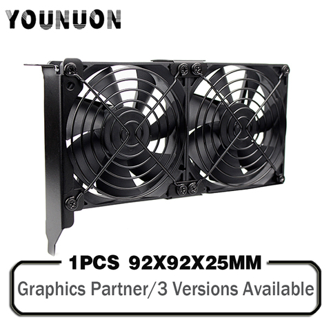 YOUNUON Universal VGA Cooler Dual 90mm Ultra Quiet Desktop Computer Chassis PCI Graphics Card Double Fan Partner 9CM ► Photo 1/6