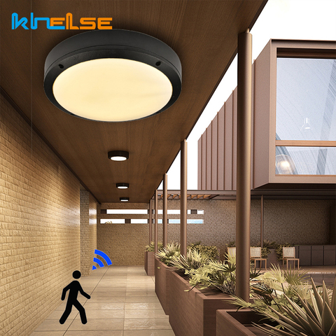 18W Radar Motion Sensor Waterproof Outdoor Ceiling Light Bathroom Kitchen Lights Lamp Flush LED Balcony Porch Lighting Fixtures ► Photo 1/6