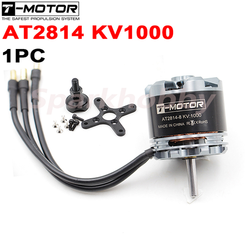 1PC T-MOTOR Brand New AT2814 KV1000 Long Shaft Brushless Motor 3-6S Reverse shaft Fixed wing outer rotor motor for RC Airplane ► Photo 1/6