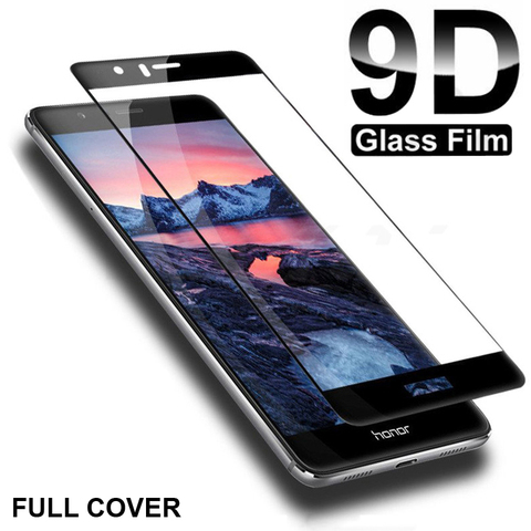 9D Full Cover Protective Glass For Huawei P9 P10 Lite P10 P9 Plus Tempered Glass For Honor 8 9 Lite V8 V9 Screen Protector Film ► Photo 1/6
