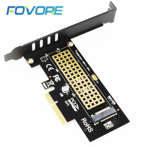 M.2 NGFF to PCI-E 14 transfer Card PCI Express 3.0 X1 NVME M.2 M KEY NGFF SSD pcie M2 riser card Adapter and Low profile brack ► Photo 1/6