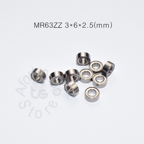 MR63ZZ 3*6*2.5(mm) 10pieces bearing ABEC-5 Metal Sealed Miniature Mini Bearing free shipping MR MR63  chrome steel  bearing ► Photo 1/6