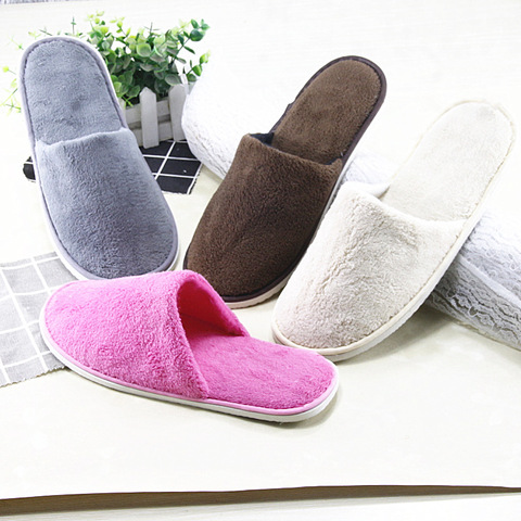 Men Women Winter Slippers Hotel Disposable Slides Home Travel Sandals Hospitality Footwear One Size on Sale ► Photo 1/6