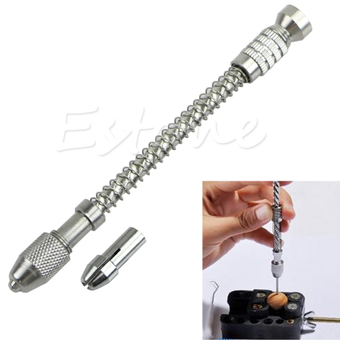 Hot Mini Pin Vise Wood Spiral Hand Push Drill Chuck Micro Twist Bit Jewelry Tool R9UC ► Photo 1/1