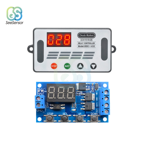 DDC-432 DC 12V 24V Dual MOS LED Digital Delay Controller Time Delay Relay Trigger Cycle Timer Delay Switch Timing Control Module ► Photo 1/6