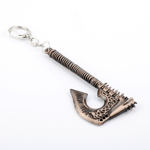 dongsheng World of Warcraft Sword Keychain WOW Grom Hellscream Gorehowl Axe Keyring For Men Women Key Ring Cosplay ► Photo 1/6