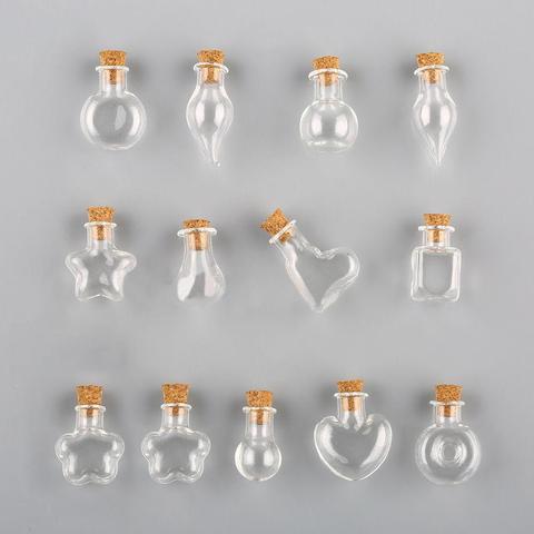 5Pcs Cork Stopper Mini Empty Glass Bottle Tiny Glass Jars With Cork Decorative Wish Glass Jars Wedding Holiday Small Containers ► Photo 1/5