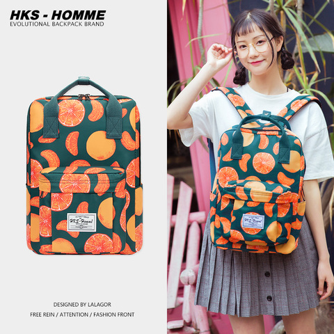 Fashion Women Backpack for School Teenagers Girls Stylish School Bag Ladies Canvas Fabric Backpack Female Bookbag laptopbag ► Photo 1/6