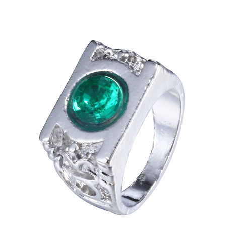 Fashion Jewelry Silver Charm Green Lantern Ring For Men And Women ► Photo 1/6