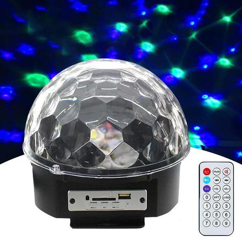 HiMISS LED DJ Disco Light Sound Control Stage Lights RGB Magic Crystal Ball Lamp Projector Effect Lamp Light Christmas Party ► Photo 1/6