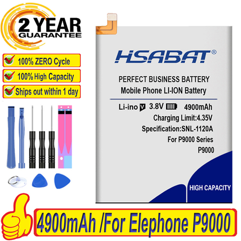 HSABAT 3600mAh Battery for Elephone P9000 / Elephone P9000 Lite free shipping  ► Photo 1/6