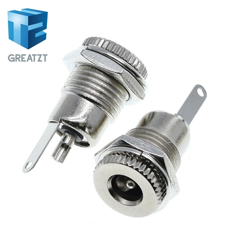 GREATZT DC099 5.5 mm x 2.1mm DC Power Jack Socket Female Panel Mount Connector Metal DC-099 Open Hole 11MM 5.5*2.1 5.5*2.5 ► Photo 1/6