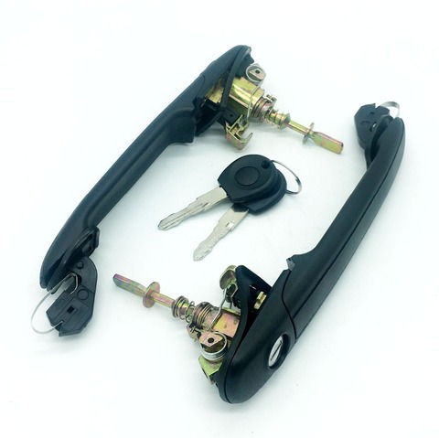 6N0837207C/D 2PCS FRONT LEFT RIGHT DOOR HANDLE WITH 2 SAME KEYS FOR POLO 6N 6N1 6N2 SHARAN SEAT ALHAMBRA GALAXY ► Photo 1/4