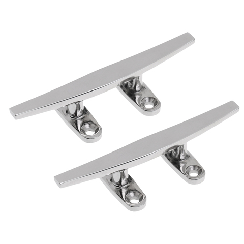 2 Pieces Marine Grade 316 Stainless Steel Open Base Boat Deck Cleat - 5 Inch , Boat Mooring Accessories Marine Hardware ► Photo 1/6