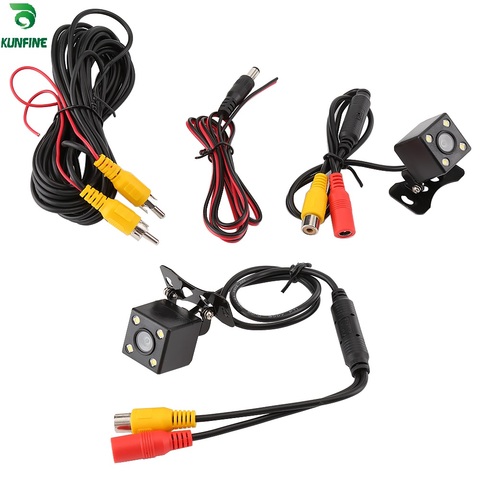 Universal Wire HD Rear View Camera with 4 LED Car Back Reverse Camera Night Vision Parking Assistance Camera ► Photo 1/6